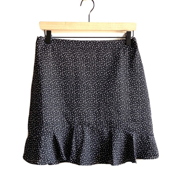 🔖New 2 J. CREW STAR Printed Skirt Black White - Picture 4 of 8